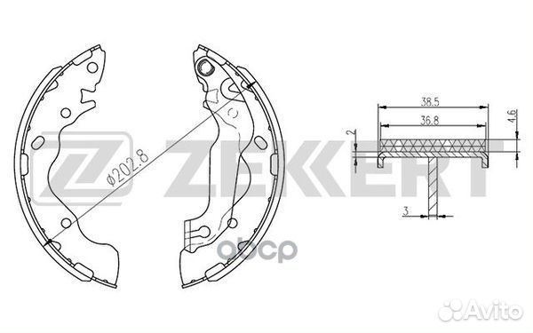 Колодки торм. бараб. задн. Hyundai Accent II 02