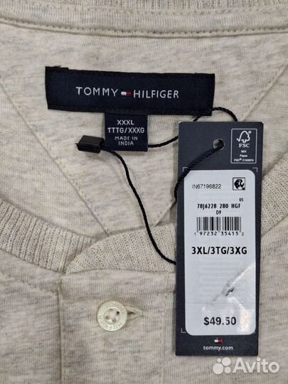 Свитшот мужской Tommy Hilfiger p 3XL из США