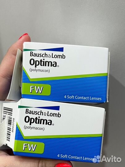 Линзы контактные Optima -1,75 и -1,5 вс8,4