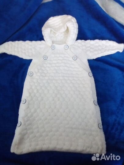 Детский вязанный конверт