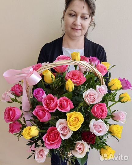 101 Роза цветы доставка 25 51 101 Розы