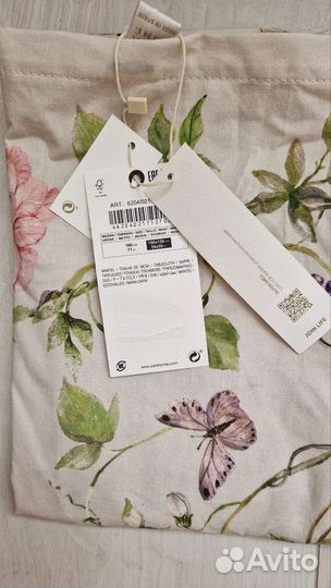 Скатерть floral print tablecloth Zara Home