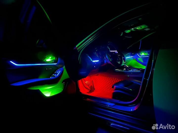 Установка контурная подсветка салона