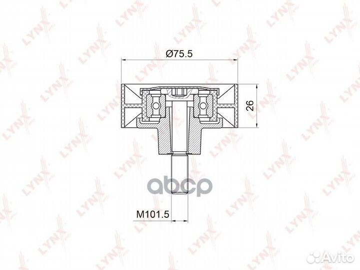Ролик обводной приводного ремня PB7006 lynxauto