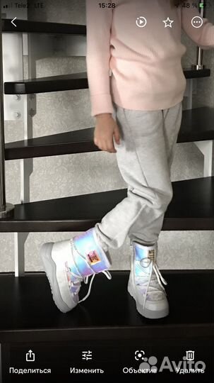 Зимние ботиночки для девочки (луноходы)