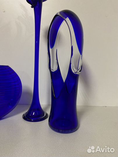 Ваза Сфера. цветное стекло. СССР