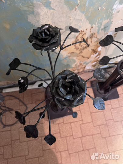 Роза кованая из железа