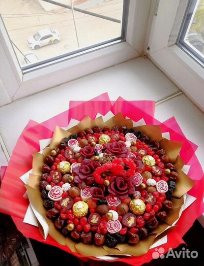 Букеты для всех из сухофруктов и фруктов