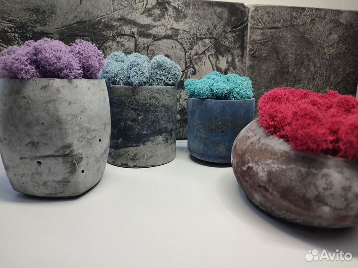 Бетонное кашпо