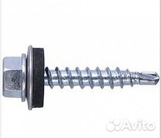 Саморез кровельный 6,3*25 мм цинк, шайба с прокл