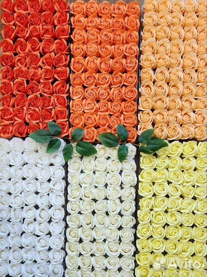 Розы из мыла 50 шт цветы из мыла мыльные розы