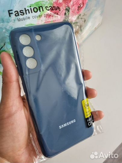 Чехол на samsung s21fe синий