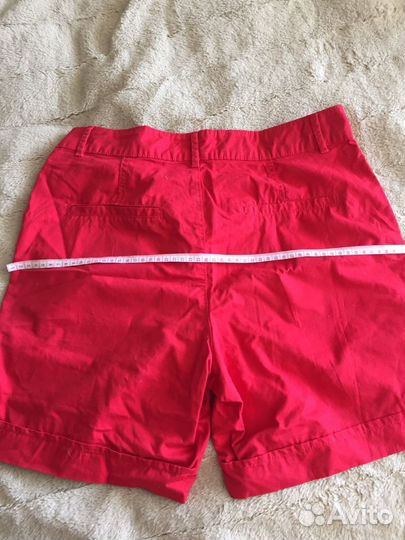 Шорты женские красные хлопок 46