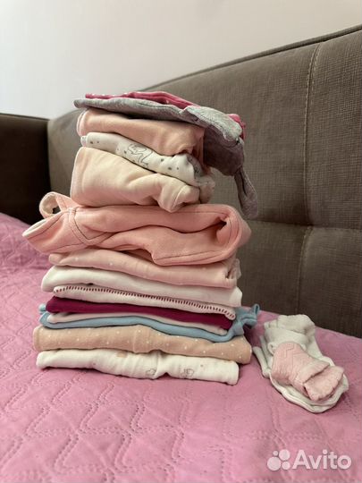 Вещи на девочку 0-3 м пакетом carter's waikiki c&a