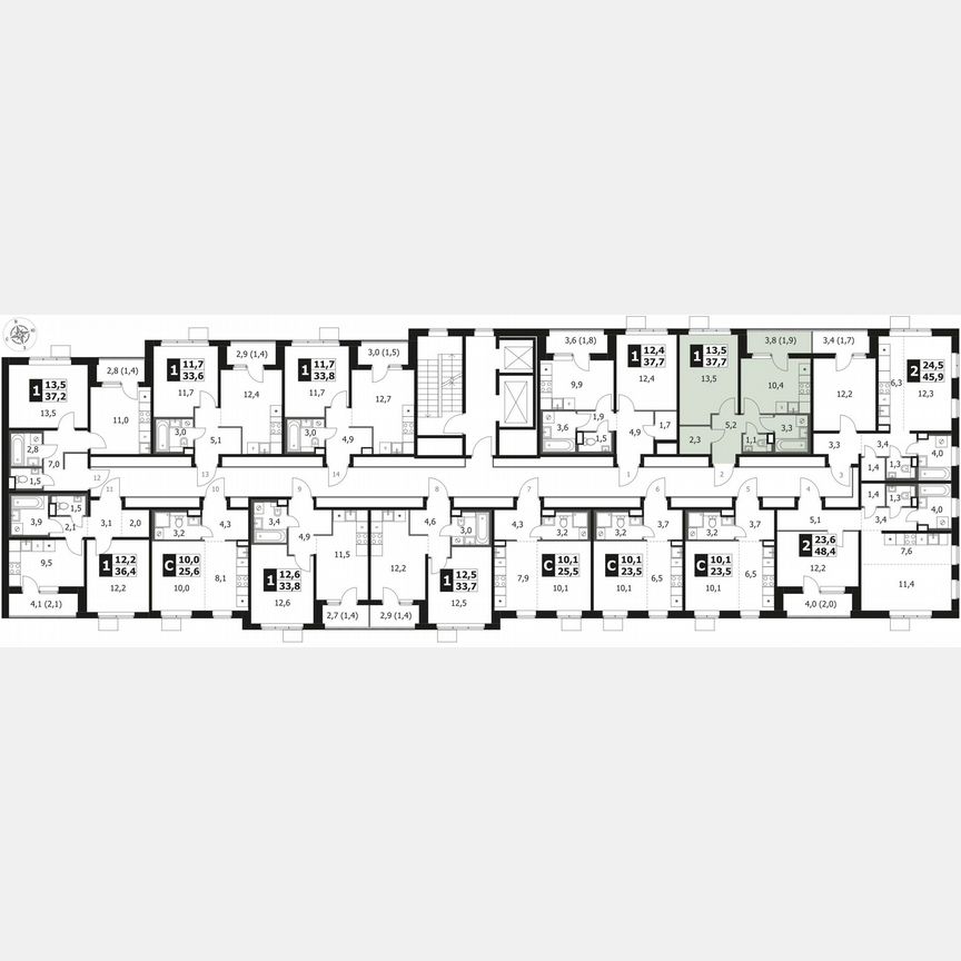 1-к. квартира, 37,7 м², 15/17 эт.