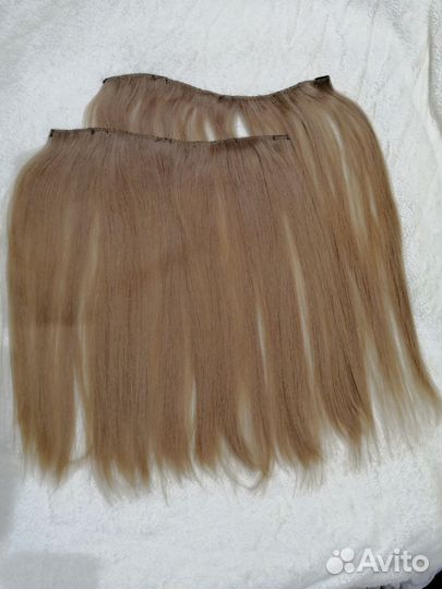 Натуральные волосы на заколках