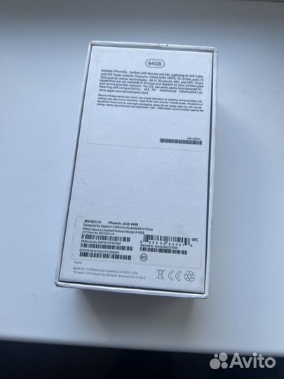Коробка от iPhone 6s 64 гб