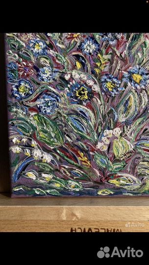 Картина маслом «Цветущий луг»