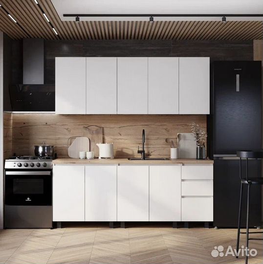 Кухня Новинка честер (белый)