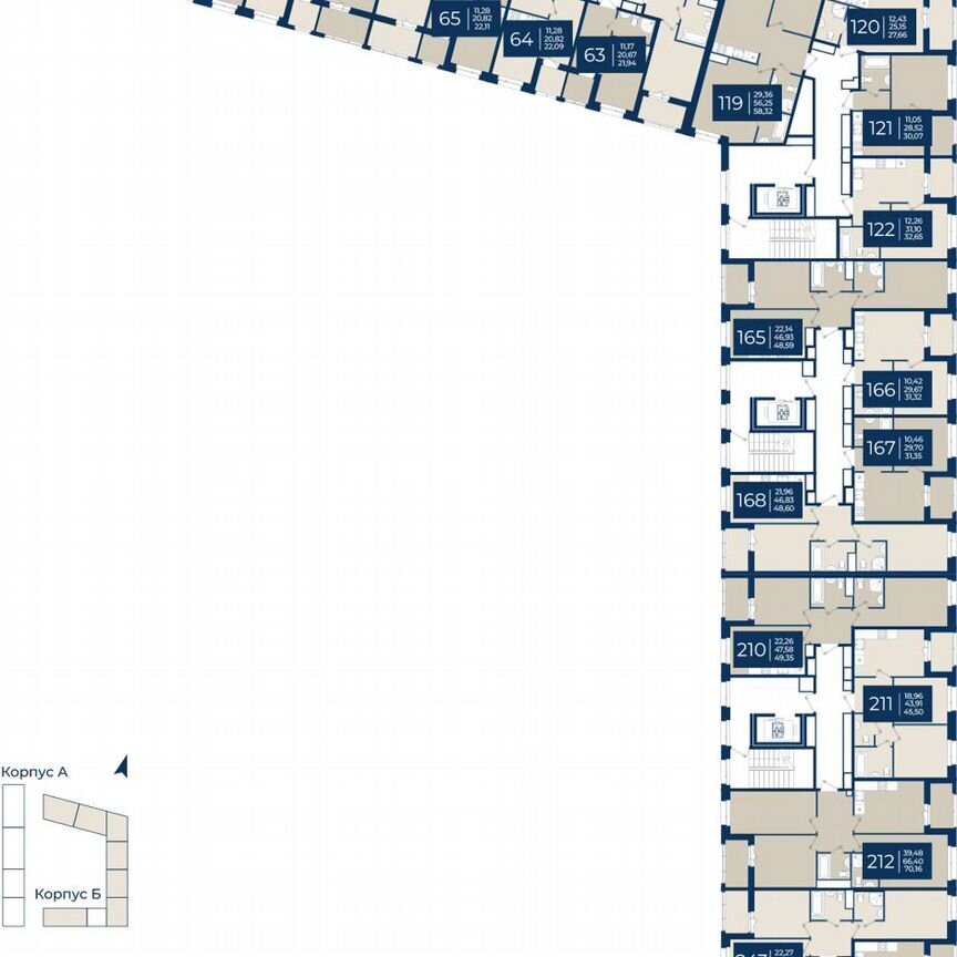 3-к. квартира, 70,2 м², 2/12 эт.