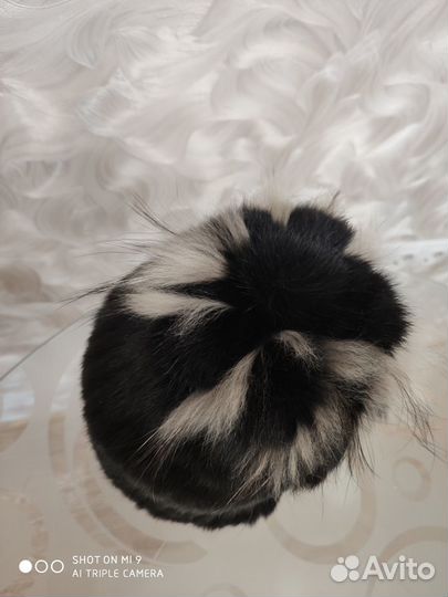 Шапка из вязаной норки