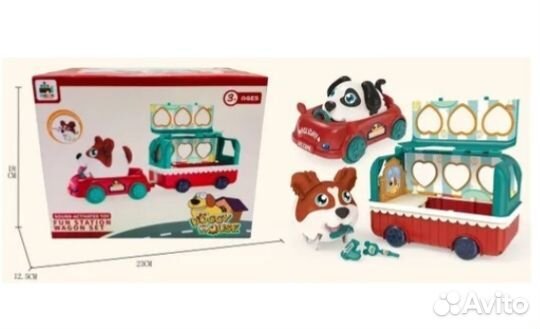 Игрушка автобус с собачкой