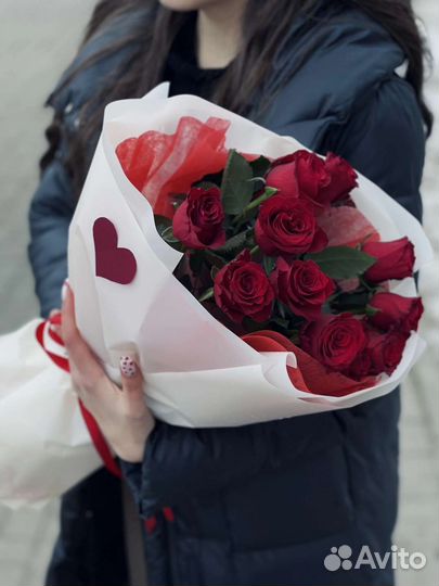 Цветы розы букет