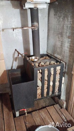 Печь для бани с баком