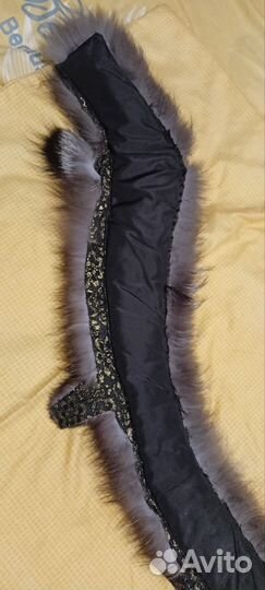 Меховой воротник чернобурка