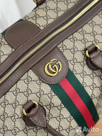 Дорожная сумка Gucci из канвы кожи