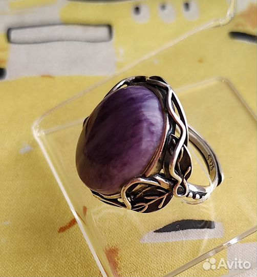 Чароит и серафинит авторские украшения