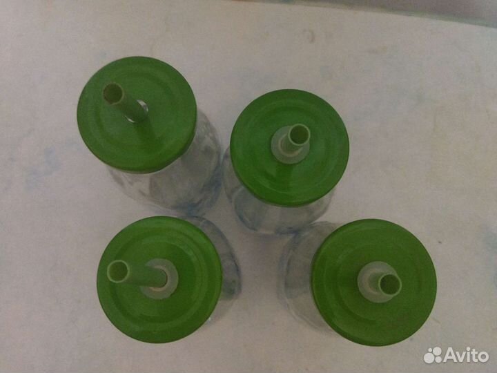 Новый набор стаканов 4 шт в форме бутылки 330 мл