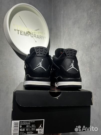 Air Jordan 4 Black Canvas оригинал