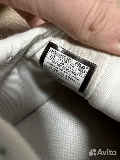 Кроссовки fila детские