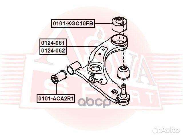 Рычаг подвески перед лев toyota/ passo 2004