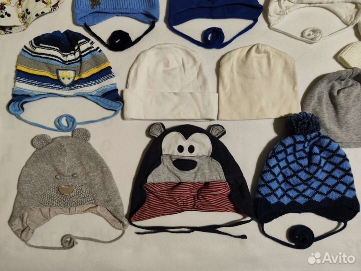 Шапки детские весна зима лето от 2 до 24 месяцев