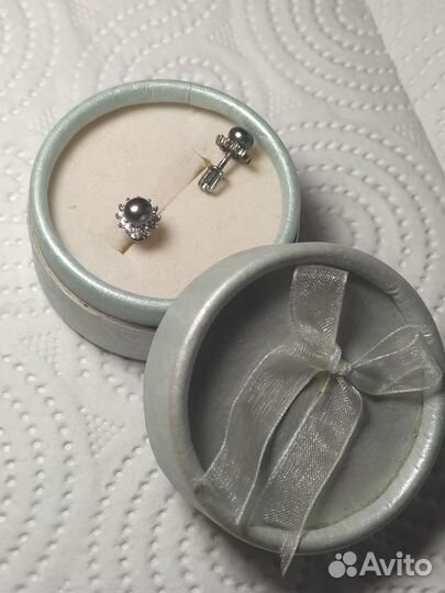 Серьги, серебро