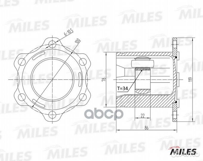 Шрус audi A3/skoda octavia/VW passat/golf/toura