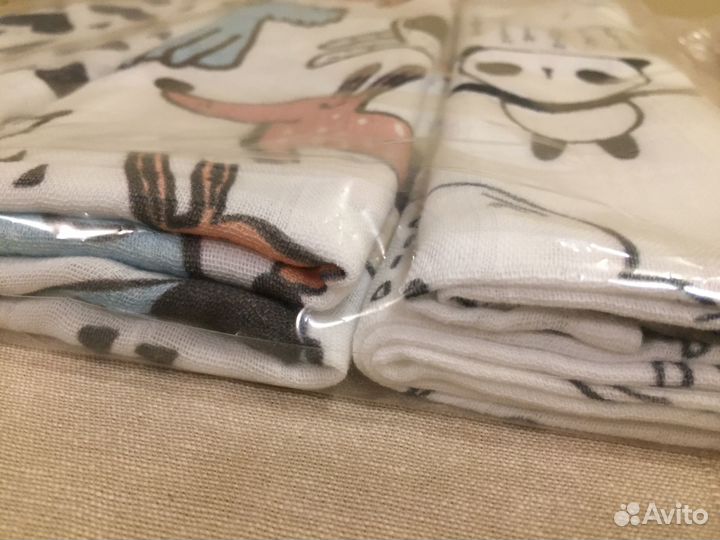 Новые муслиновые полотенца, длинные пелёнки