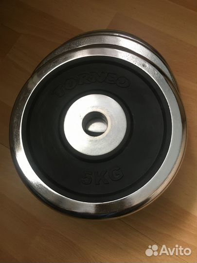 Блины для гантелей 5 кг (или штанги - 4 шт.)