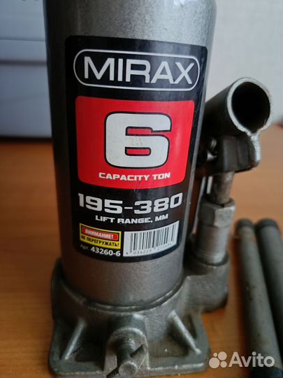 Домкрат 6 тонн Mirax