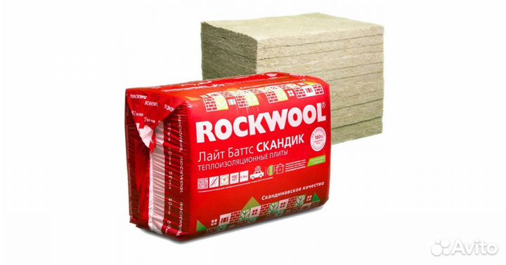 Утеплитель Rockwool lite баттс Скандик