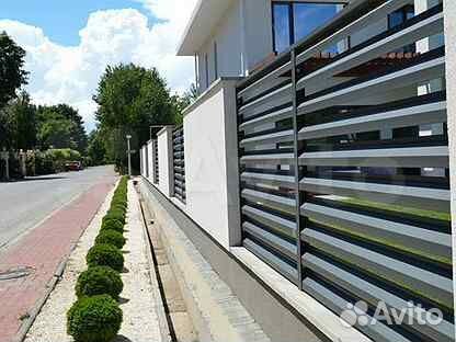 Современные металлические заборы Жалюзи