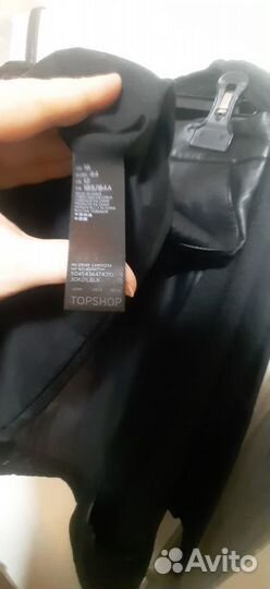 Юбка кожаная topshop