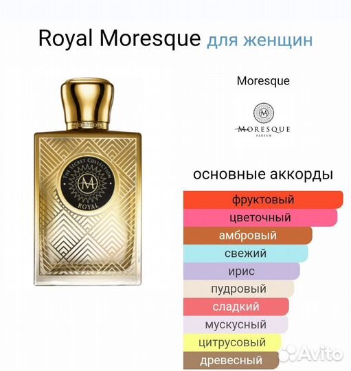 Духи, парфюм пробник Royal Moresque