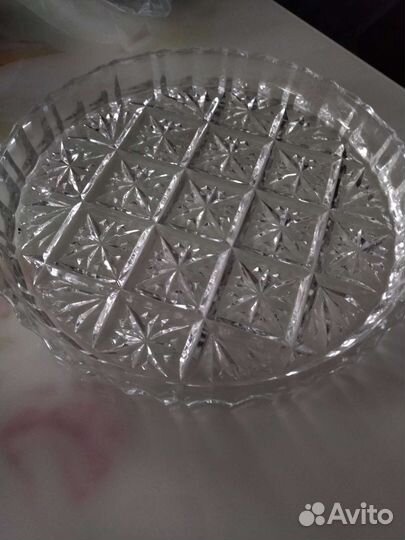 Ваза для фруктов хрусталь СССР