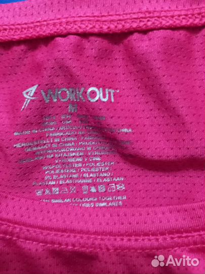 Спортивные шорты и футболка work out размер 48-50