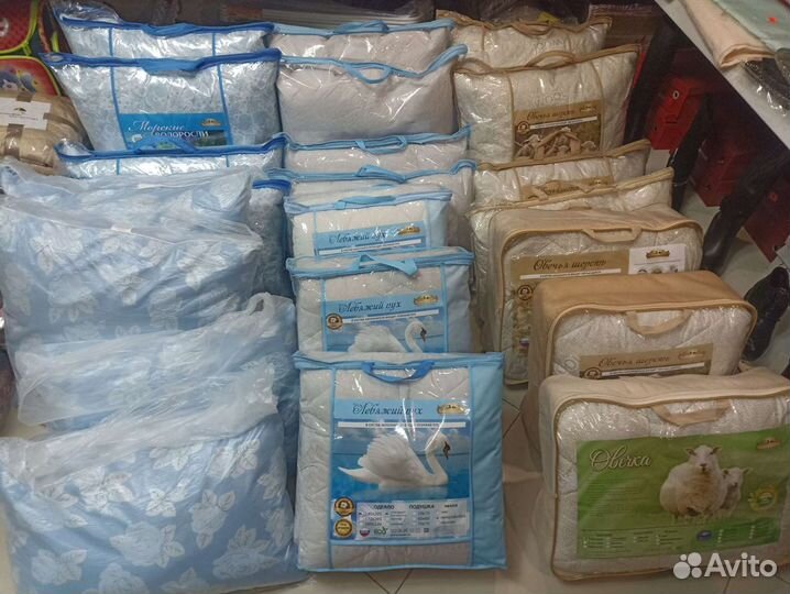 Подушки и одеяла для дома, дачи, деревни