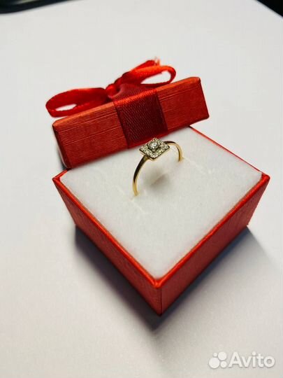 Золотое кольцо с фианитами \585\ Т21740