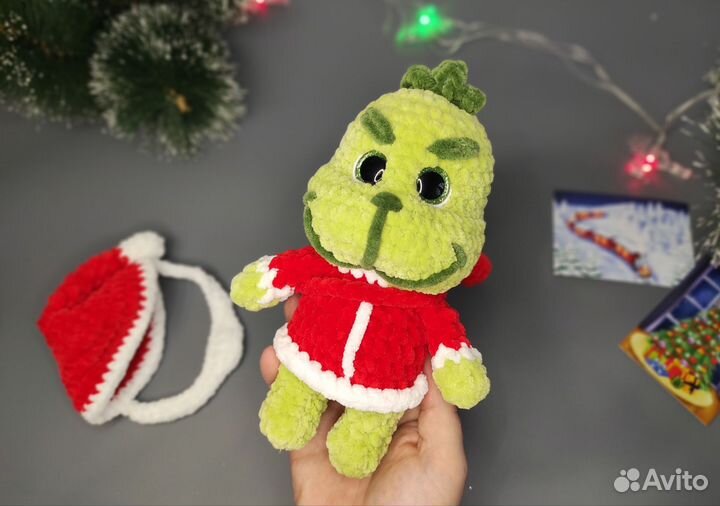 Гринч вязаная игрушка